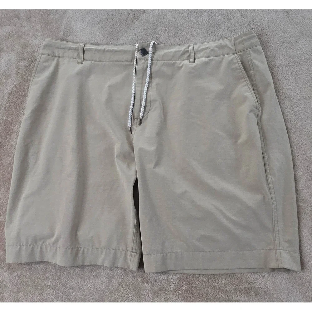 Faherty All Day Shorts Men's 40 beige Stretch Chino Drawstring Casual MSC0012